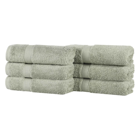 Oregon Organic Cotton Medium Weight Solid Hand Towel, Set of 6