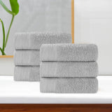 Rayon from Bamboo Eco-Friendly Fluffy Solid Hand Towel Set of 6