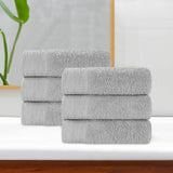 Rayon from Bamboo Eco-Friendly Fluffy Solid Hand Towel Set of 6
