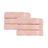 Rolla Cotton Geometric Jacquard Plush Absorbent Hand Towel Set of 6