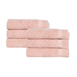 Rolla Cotton Geometric Jacquard Plush Absorbent Hand Towel Set of 6