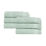 Rolla Cotton Geometric Jacquard Plush Absorbent Hand Towel Set of 6