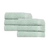 Rolla Cotton Geometric Jacquard Plush Absorbent Hand Towel Set of 6