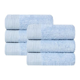 Rayon from Bamboo Eco-Friendly Fluffy Solid Hand Towel Set of 6