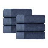 Rayon from Bamboo Eco-Friendly Fluffy Solid Hand Towel Set of 6