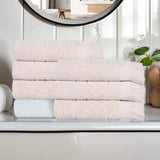 Rolla Cotton Geometric Jacquard Plush Absorbent Hand Towel Set of 6