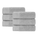 Rayon from Bamboo Eco-Friendly Fluffy Solid Hand Towel Set of 6