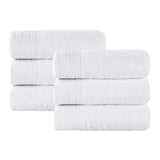 Rayon from Bamboo Eco-Friendly Fluffy Solid Hand Towel Set of 6