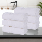 Zero Twist Cotton Solid Ultra-Soft Absorbent Hand Towel Set of 6