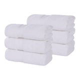 Zero Twist Cotton Solid Ultra-Soft Absorbent Hand Towel Set of 6