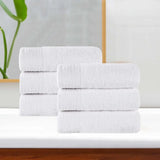 Rayon from Bamboo Eco-Friendly Fluffy Solid Hand Towel Set of 6