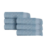 Rolla Cotton Geometric Jacquard Plush Absorbent Hand Towel Set of 6