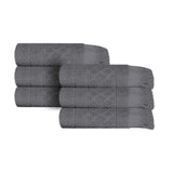 Rolla Cotton Geometric Jacquard Plush Absorbent Hand Towel Set of 6