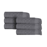 Rolla Cotton Geometric Jacquard Plush Absorbent Hand Towel Set of 6