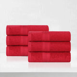 Eco-Friendly Ring-Spun Cotton 6-Piece Hand Towel Set