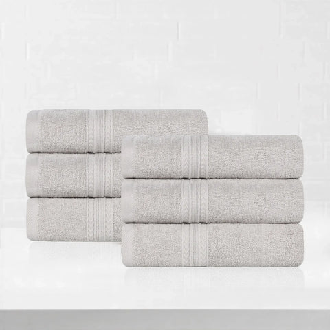 Eco-Friendly Ring-Spun Cotton 6-Piece Hand Towel Set