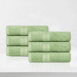 Eco-Friendly Ring-Spun Cotton 6-Piece Hand Towel Set