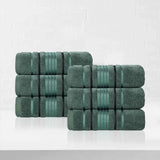 Sadie Zero Twist Cotton Absorbent Solid Hand Towel, Set of 6