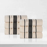 Sadie Zero Twist Cotton Absorbent Solid Hand Towel, Set of 6