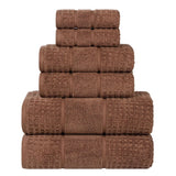 Zero Twist Cotton Waffle Towel Set 6-Piece - Napa