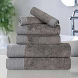 Rayon from Bamboo Eco-Friendly Fluffy Soft Solid 6 Piece Towel Set