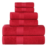 Eco-Friendly Ring-Spun Cotton 6-Piece Towel Set