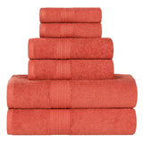 Eco-Friendly Ring-Spun Cotton 6-Piece Towel Set