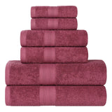 Eco-Friendly Ring-Spun Cotton 6-Piece Towel Set