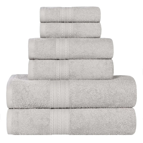 Eco-Friendly Ring-Spun Cotton 6-Piece Towel Set