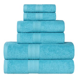 Eco-Friendly Ring-Spun Cotton 6-Piece Towel Set