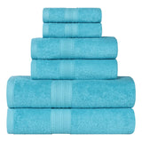 Eco-Friendly Ring-Spun Cotton 6-Piece Towel Set