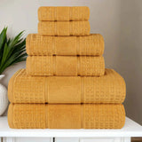 Zero Twist Cotton Waffle Towel Set 6-Piece - Napa