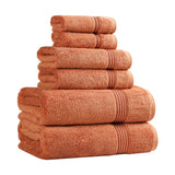 6-Piece Egyptian Cotton Plush Towel Set - Heritage