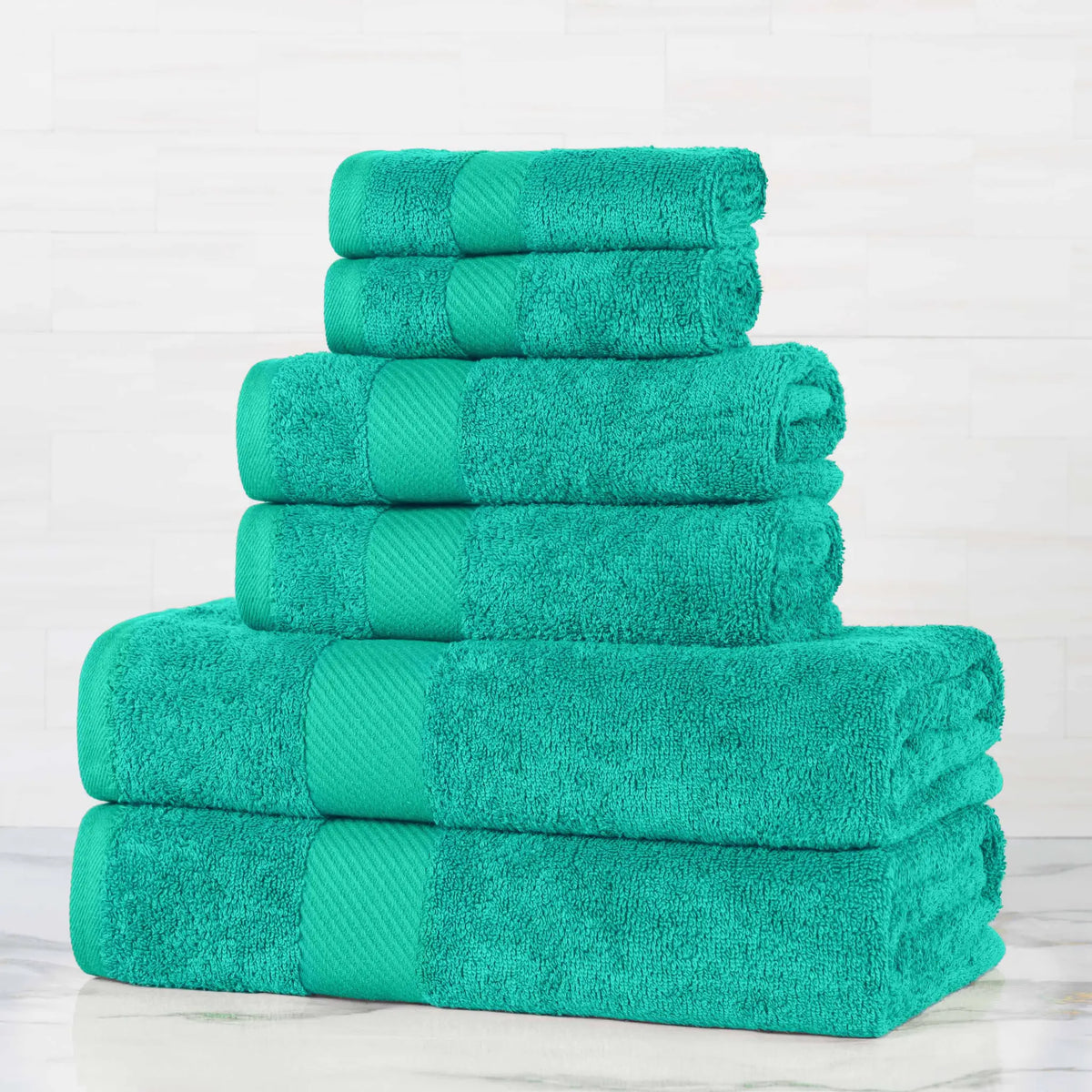 Egyptian Cotton Kendell Plush Towel Set 6 Piece