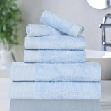 Rayon from Bamboo Eco-Friendly Fluffy Soft Solid 6 Piece Towel Set