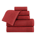 Soho Cotton Ribbed Textured Ultra Absorbent 6 Piece Towel Set