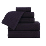 Soho Cotton Ribbed Textured Ultra Absorbent 6 Piece Towel Set