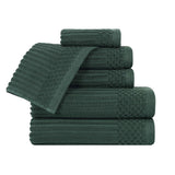 Soho Cotton Ribbed Textured Ultra Absorbent 6 Piece Towel Set
