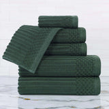 Soho Cotton Ribbed Textured Ultra Absorbent 6 Piece Towel Set
