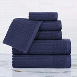 Soho Cotton Ribbed Textured Ultra Absorbent 6 Piece Towel Set