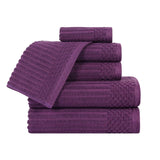 Soho Cotton Ribbed Textured Ultra Absorbent 6 Piece Towel Set