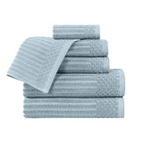 Soho Cotton Ribbed Textured Ultra Absorbent 6 Piece Towel Set