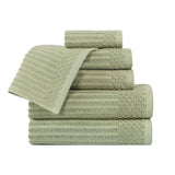 Soho Cotton Ribbed Textured Ultra Absorbent 6 Piece Towel Set