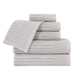 Soho Cotton Ribbed Textured Ultra Absorbent 6 Piece Towel Set