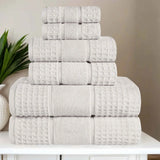 Zero Twist Cotton Waffle Towel Set 6-Piece - Napa