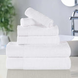 Rayon from Bamboo Eco-Friendly Fluffy Soft Solid 6 Piece Towel Set