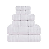 Zero Twist Cotton Waffle Towel Set 6-Piece - Napa
