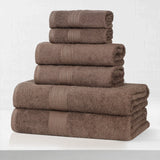 Eco-Friendly Ring-Spun Cotton 6-Piece Towel Set
