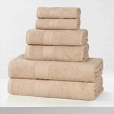 Eco-Friendly Ring-Spun Cotton 6-Piece Towel Set
