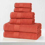 Eco-Friendly Ring-Spun Cotton 6-Piece Towel Set